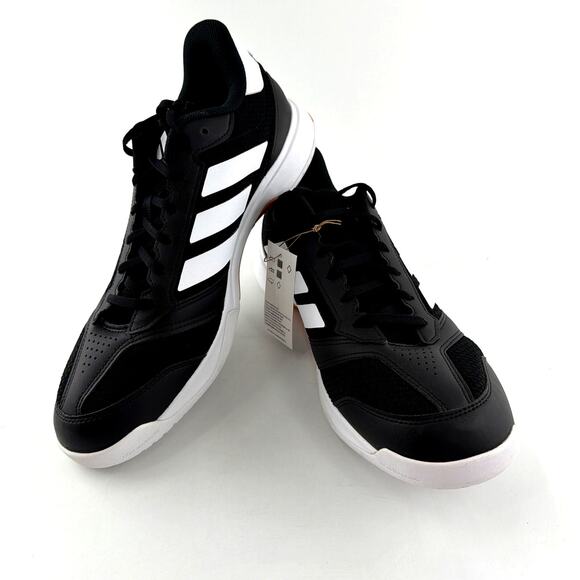 Adidas Men's Core Black Cloud White Ligra 8 Indoor Shoes Size 14 - Picture 2 of 12